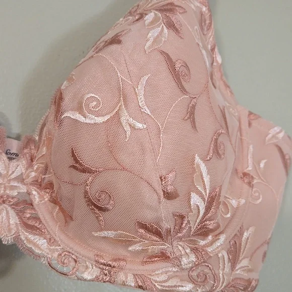 Soma Sensuous Sides Full Coverage Lace Peach Bra Size 40DD NWT - Picture 4 of 8